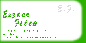 eszter filep business card